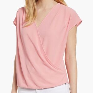 Pink Gibson’s Women's Draped Faux Wrap Top